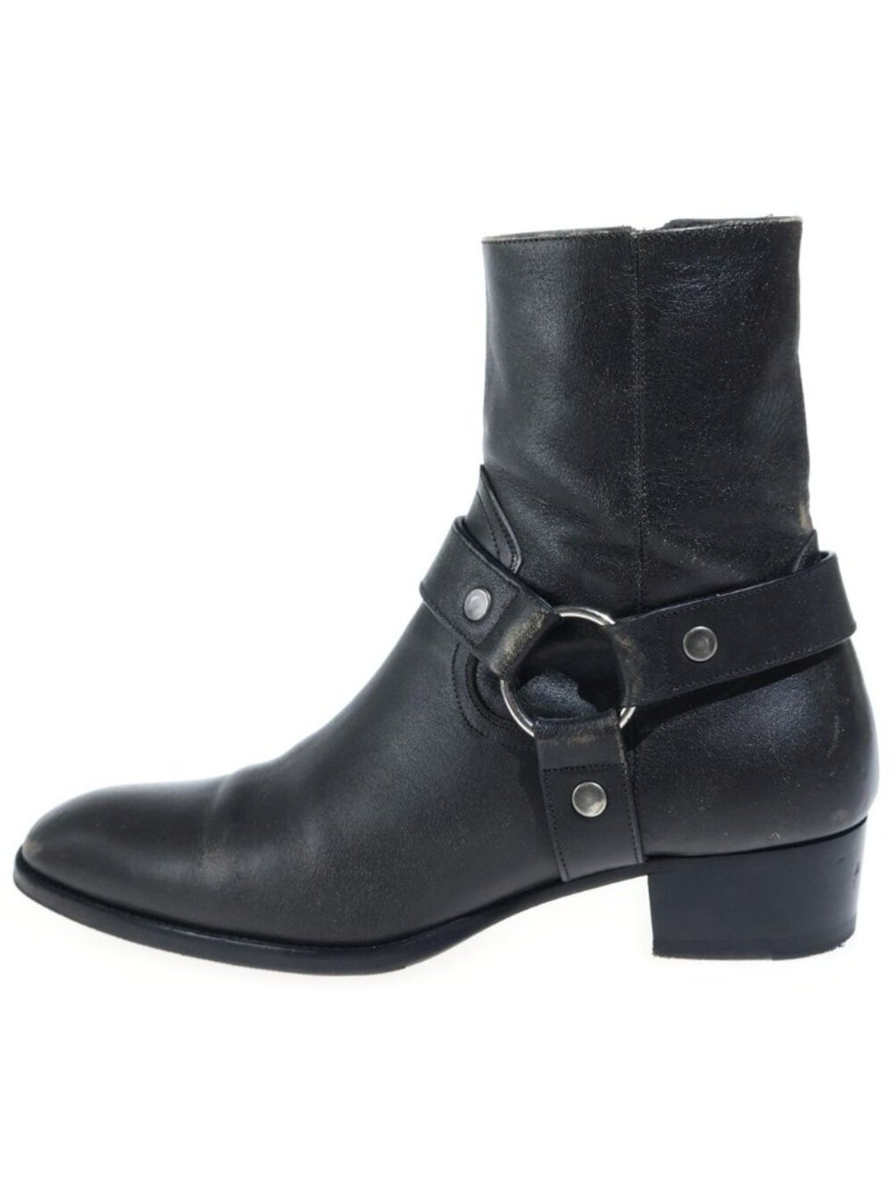 Saint Laurent Paris Wyatt Ring Boots High Cut Black